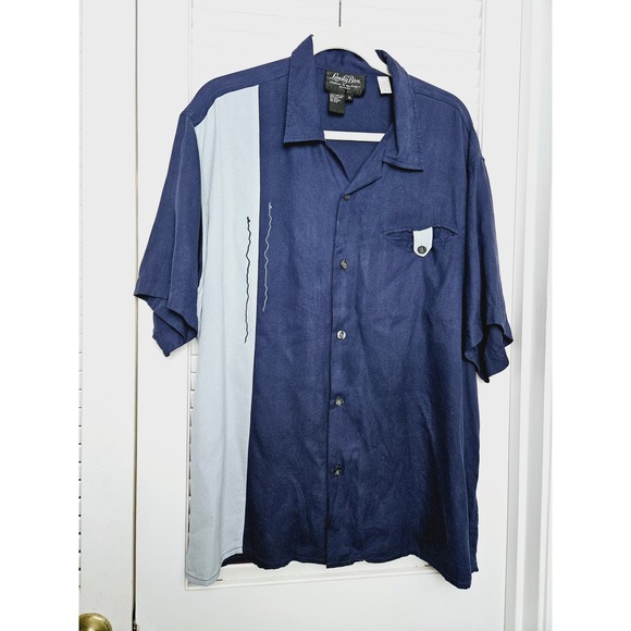 Lansky Bros. Clothier to the King Men's Silk Button Down Shirt Size XL - Picture 10 of 10